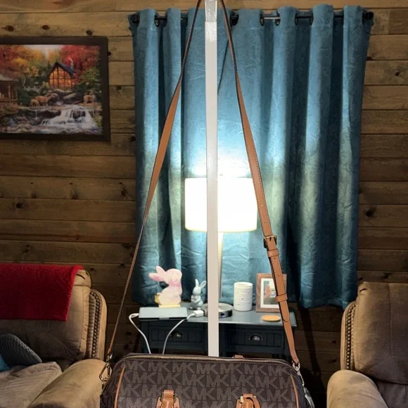 Michael Kors Signature Brown Satchel with Crossbody Strap - Picture 9 of 15